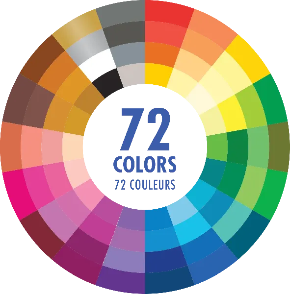 72 Vivid Colours Colouring Pencil Set