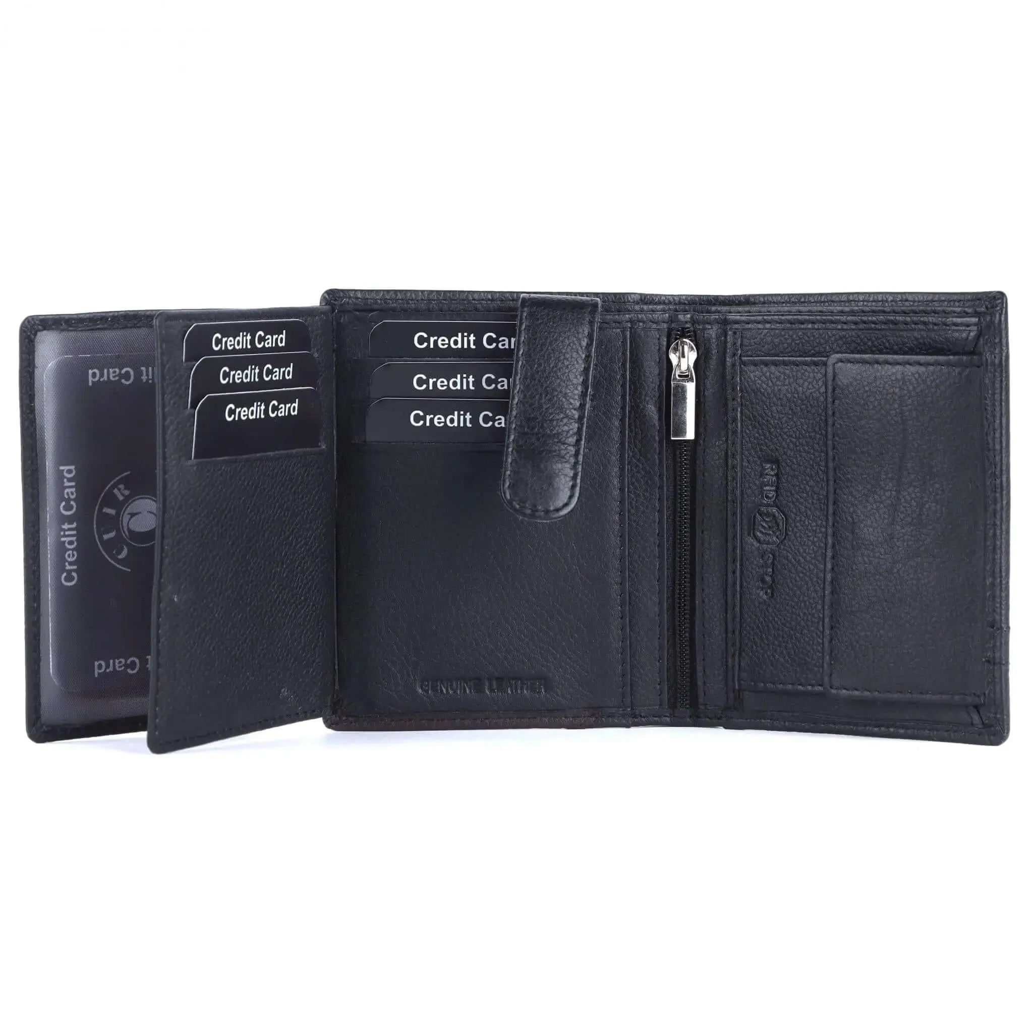 Black and Brown Men's Leather Wallet