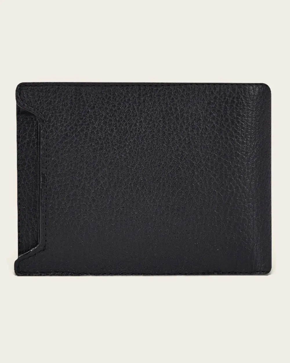 Black bifold bovine wallet