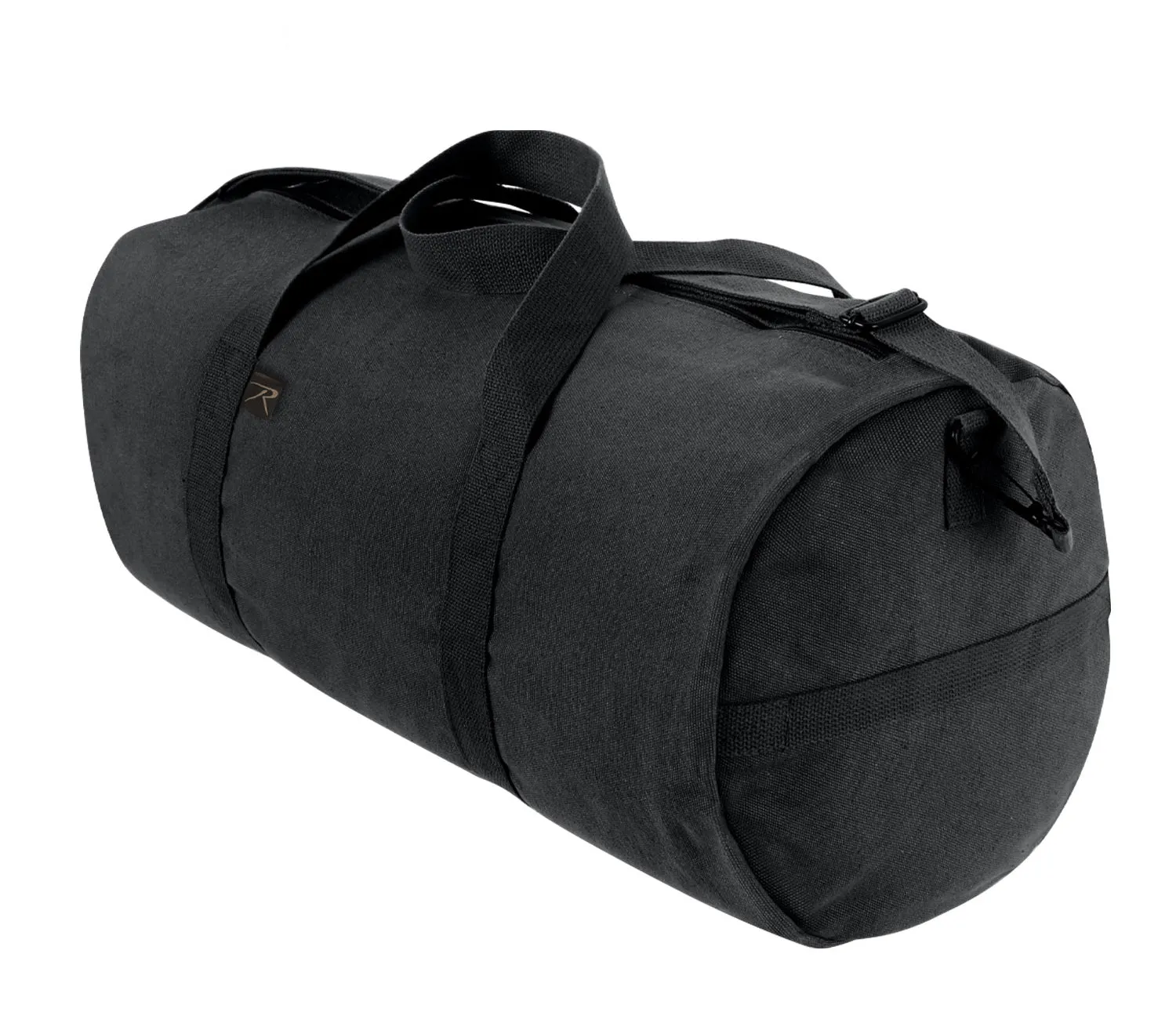 Black Heavyweight Cotton Canvas Duffle Bag Sports Gym Shoulder & Carry Bag 24"x12"x12"