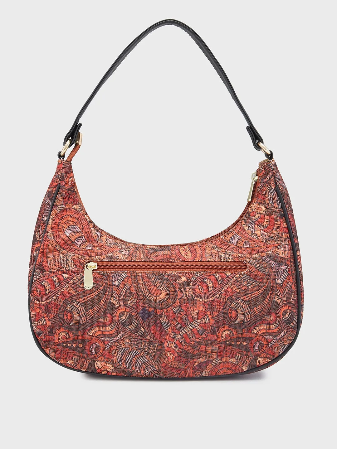 Caprese Kaya Hobo Medium Printed Womens Handbag Red