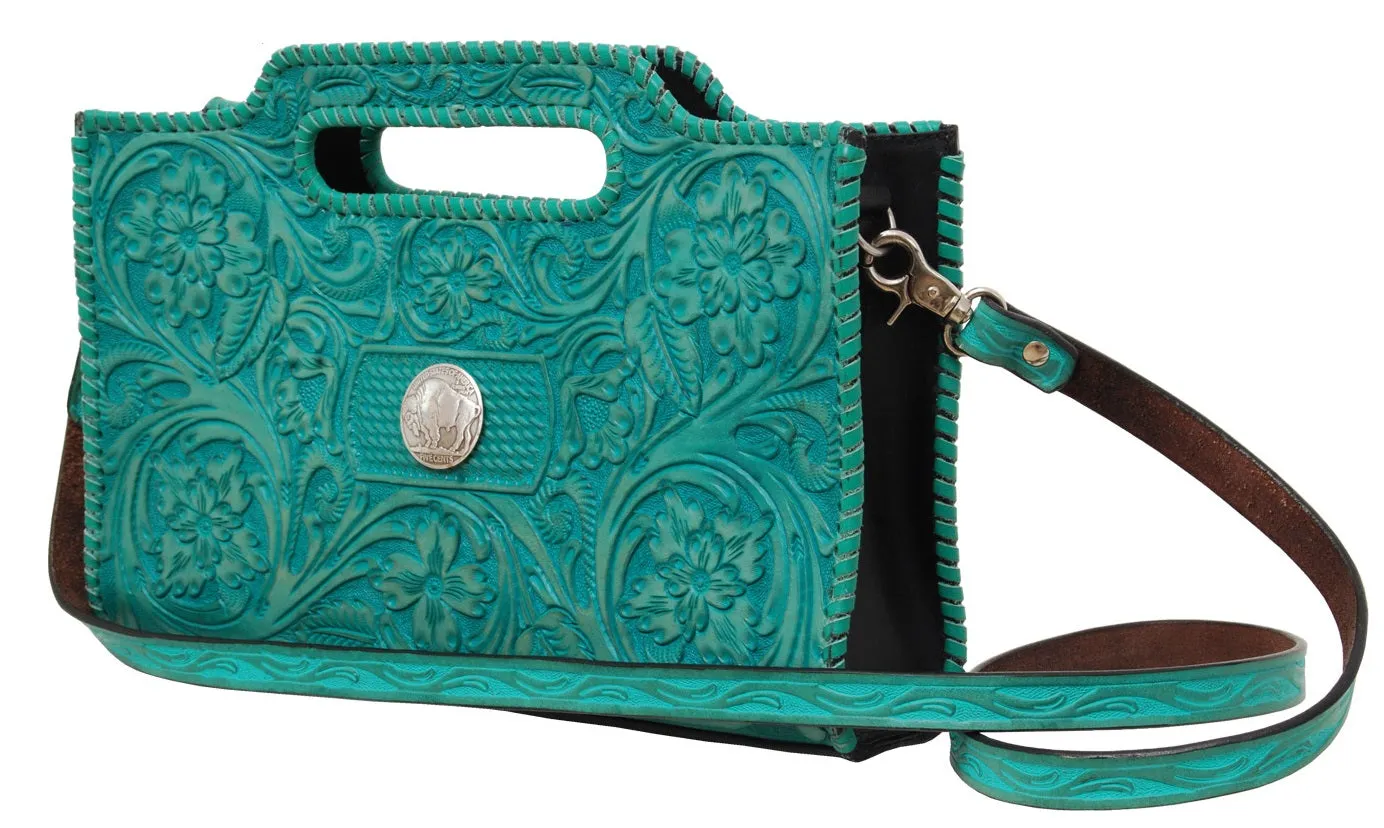 Chic Floral Carving Crossbody Clutch