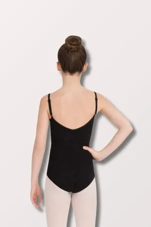 Childrens Adjustable Strap Camisole Leotard - Black