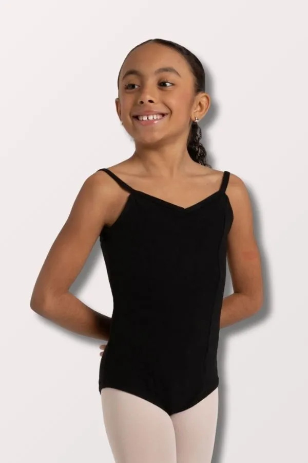 Children's Princess Seam Camisole Leotard - Black