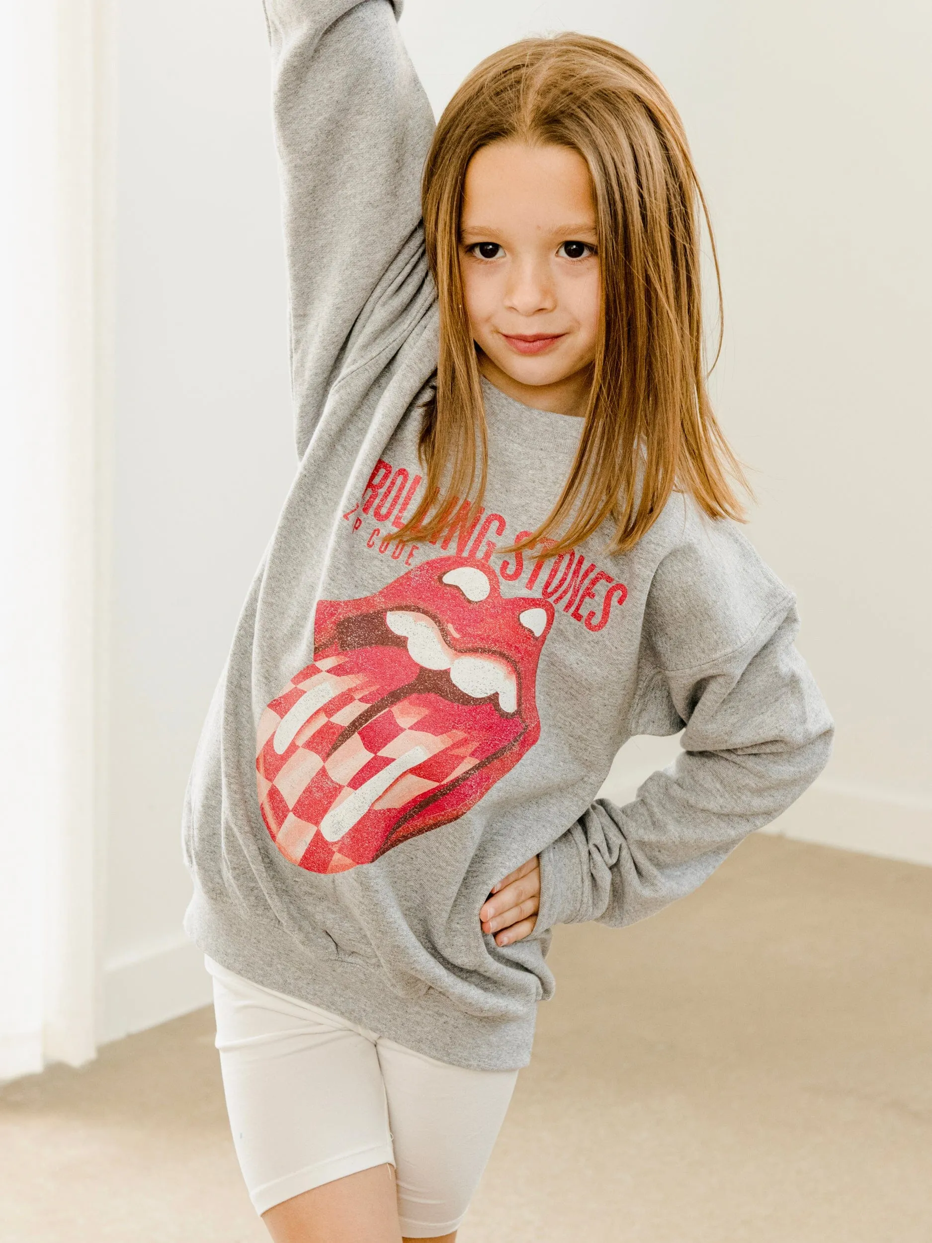 Children's Rolling Stones Zip Code Gray Sweatshirt