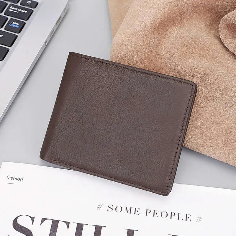 Classic Brown Men's Leather Wallet NZ with Card Slots