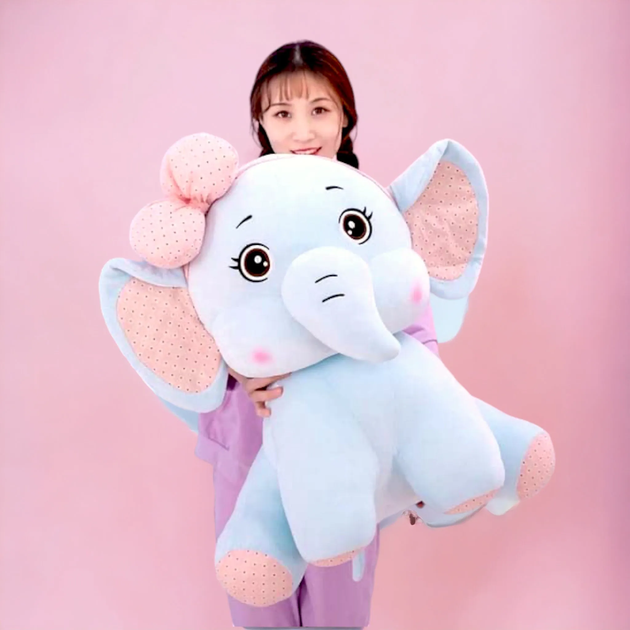 Cute Elephant with Bow Soft Toy