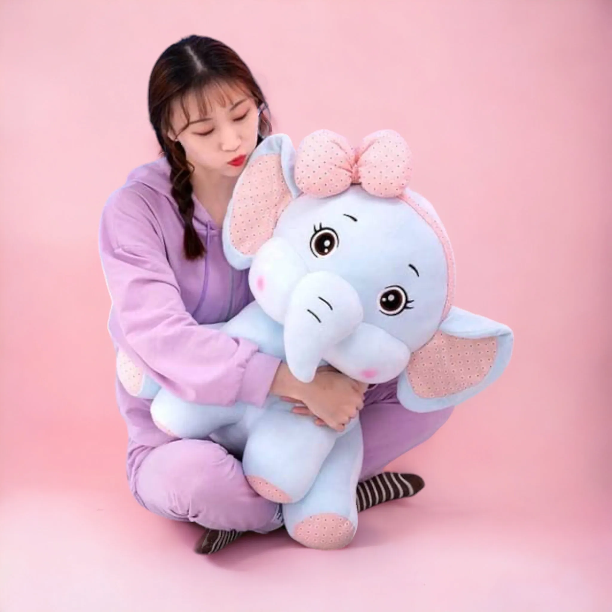 Cute Elephant with Bow Soft Toy