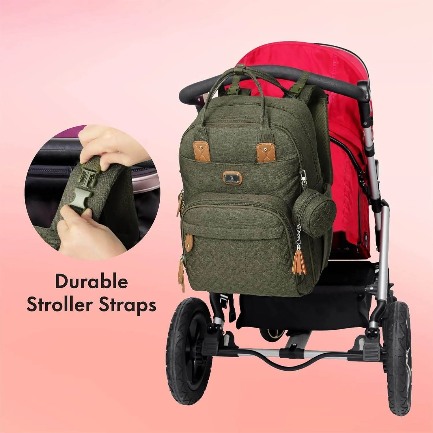 Diaper Bag Backpack with Portable Changing Pad