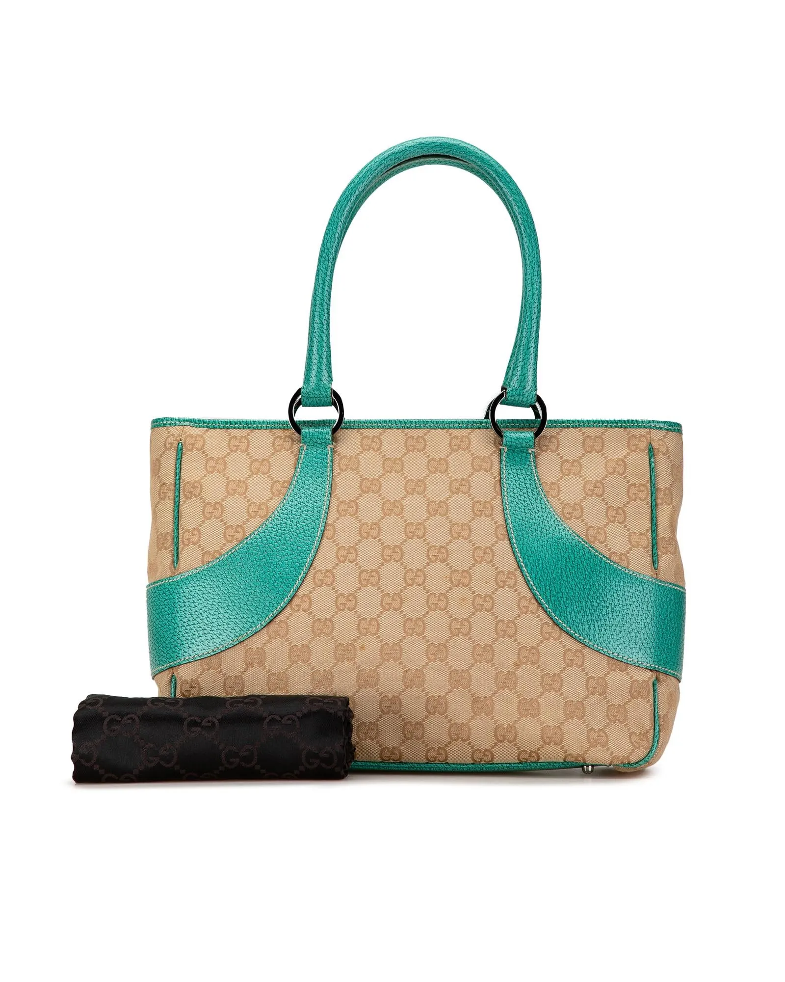 Gucci GG Canvas Tote Bag BeigeGreen