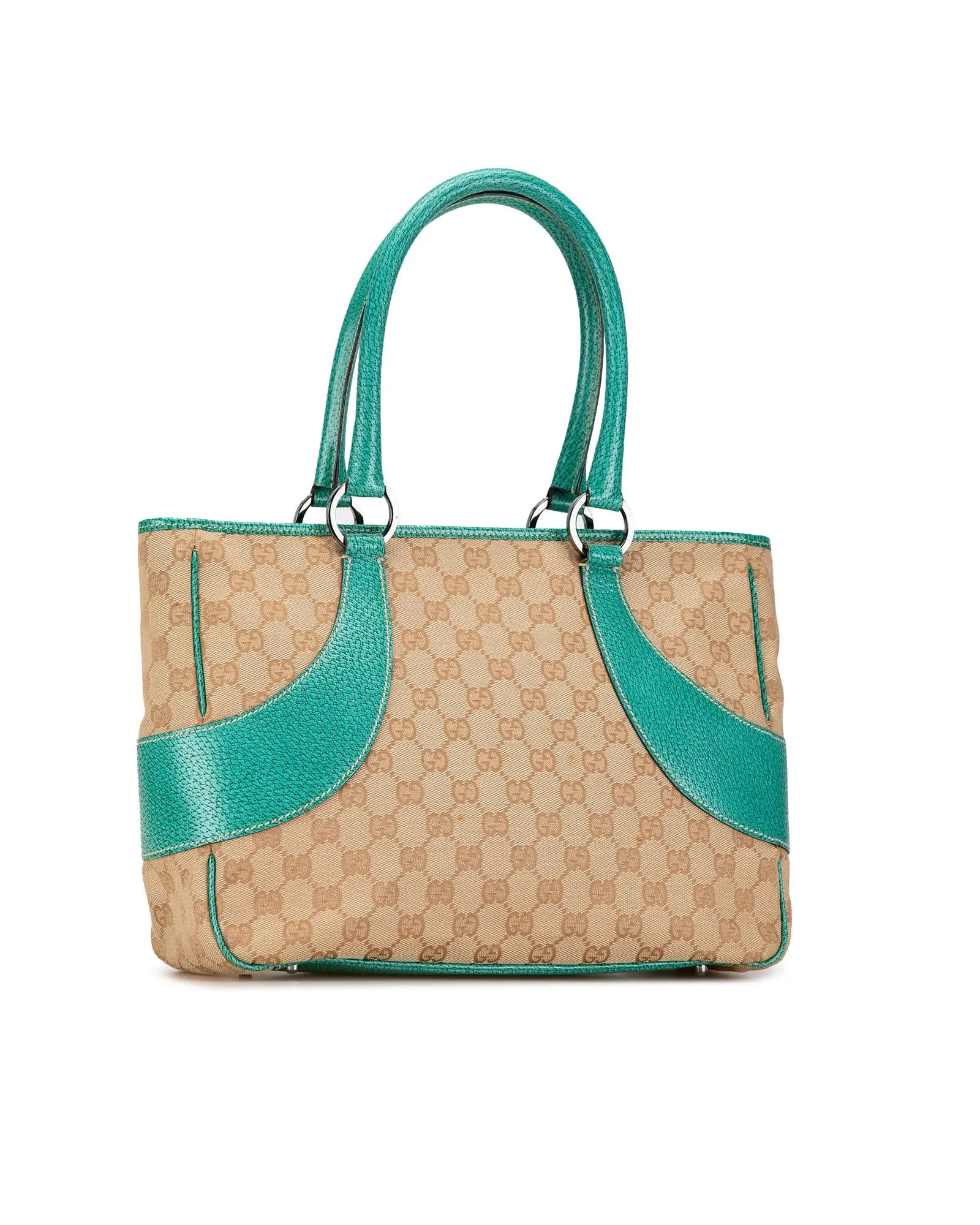 Gucci GG Canvas Tote Bag BeigeGreen