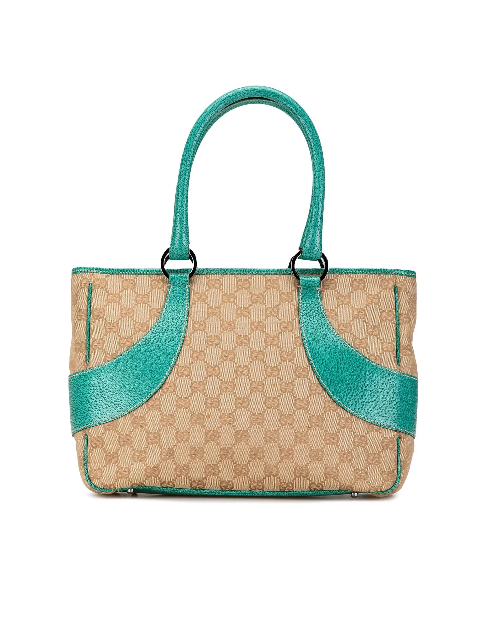 Gucci GG Canvas Tote Bag BeigeGreen