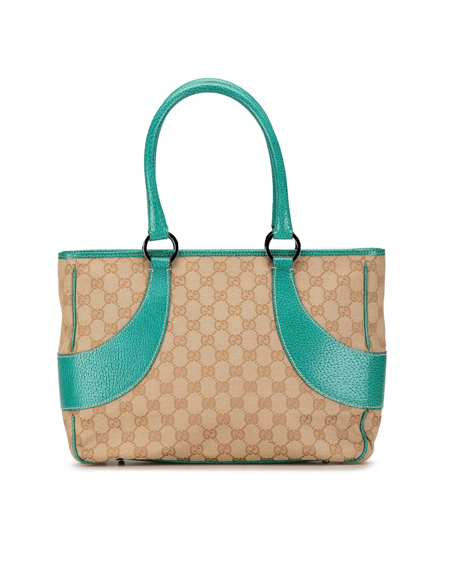 Gucci GG Canvas Tote Bag BeigeGreen