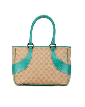 Gucci GG Canvas Tote Bag BeigeGreen