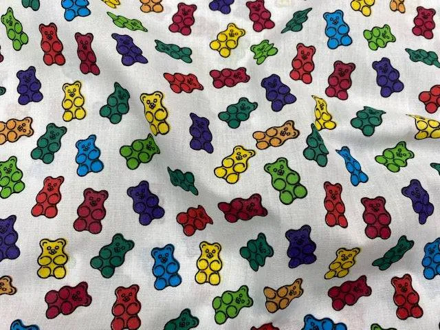 Gummy Bears Sweets Fun  - Poly/Cotton Print