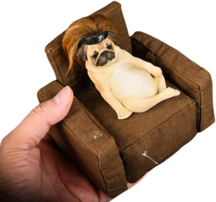 HiPlay JKX Scale Miniture Collectible Figure: French Bulldog and Sofa 1:6 Scale Action Figures