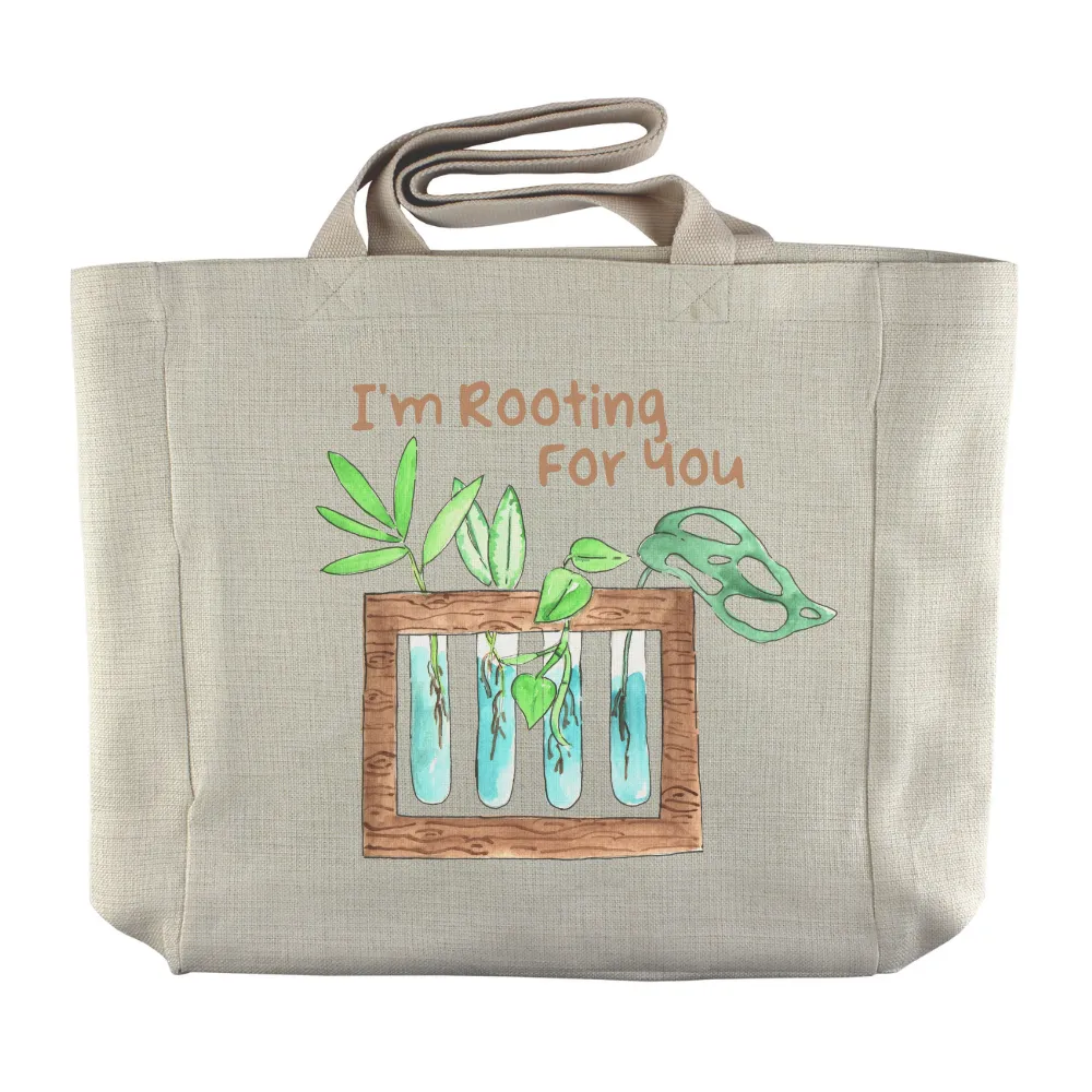 I'm Rooting For You | Houseplant Propagation Themed Reusable  Grocery Tote