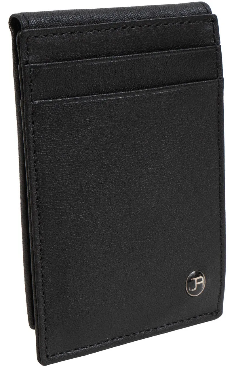 Jack Abrahams Bi-Fold RFID ID Magnetic Money Clip Holder Wallet