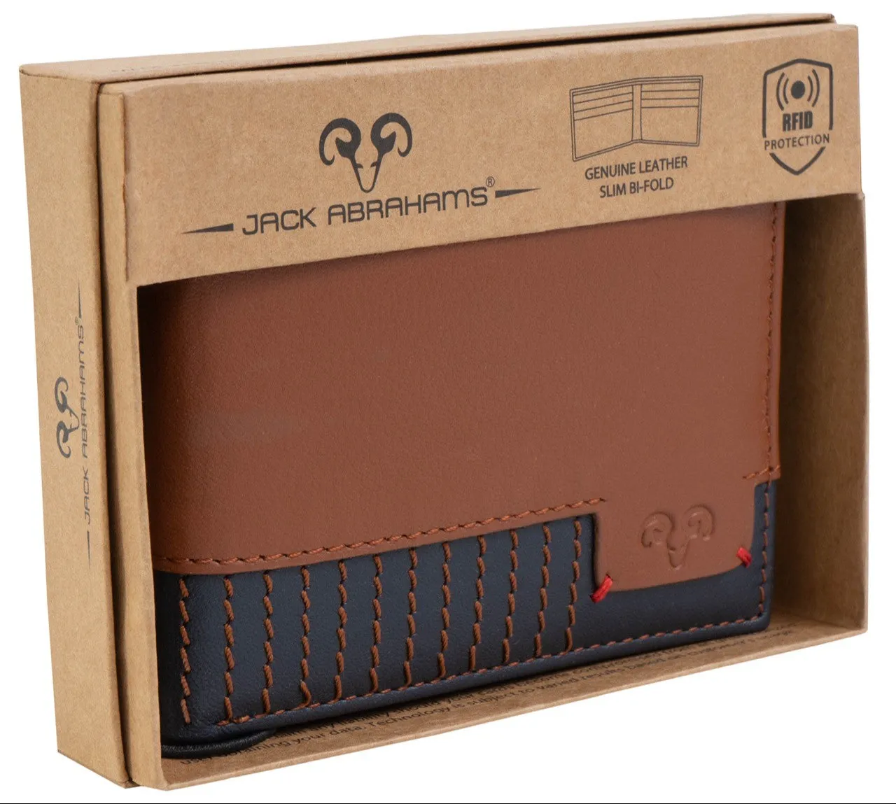 Jack Abrahams Two Tone Bi-Fold RFID Wallet