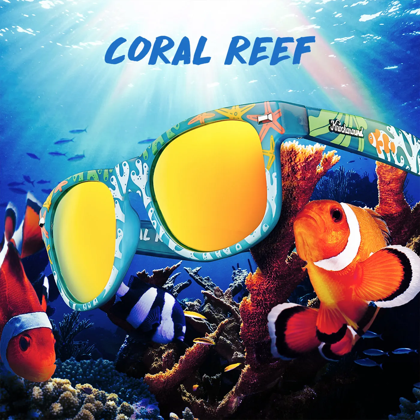 Knockaround Fort Knocks Sunglasses - Coral Reef (Limited Edition)