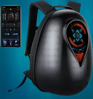 LED Smart Screen Fun Motorcycle Backpack