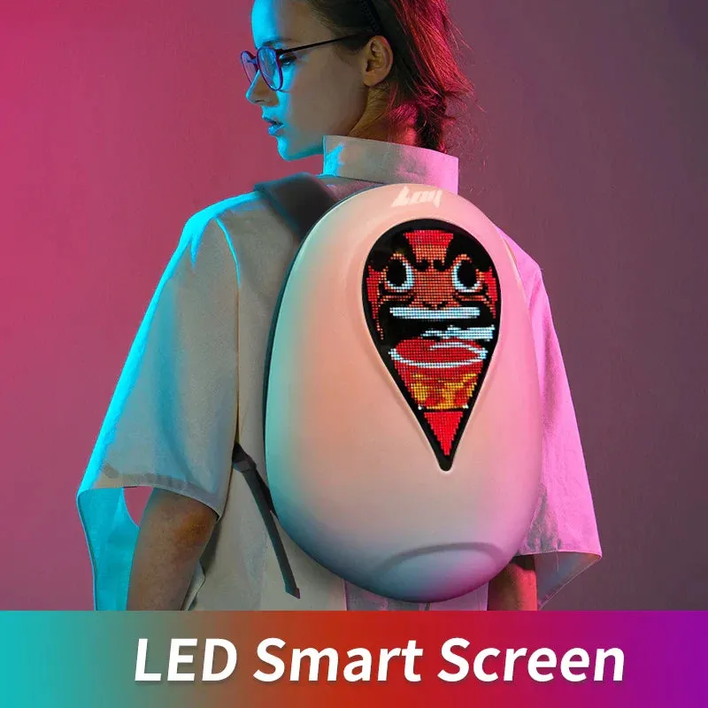 LED Smart Screen Fun Motorcycle Backpack