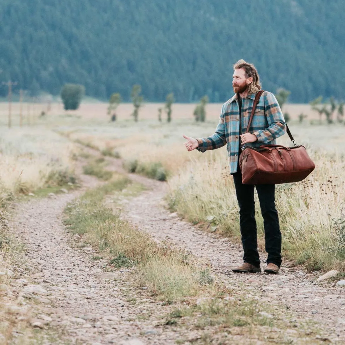 Limited Edition Roosevelt Leather Duffle Bag | Buffalo Grain