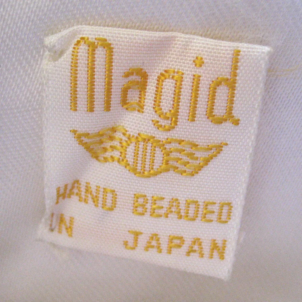 Magid Cream and Pastel Beaded Handbag