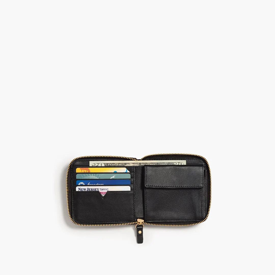 Mallorca Small Wallet - Nappa Leather - Black / Gold / Grey