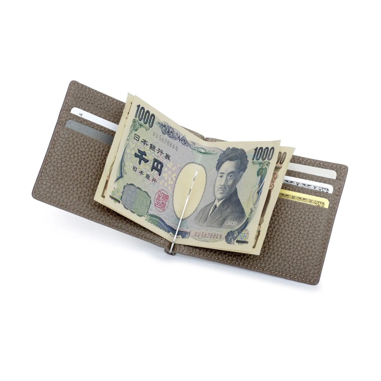 Men's Bi-Fold Wallet with Moneyclip