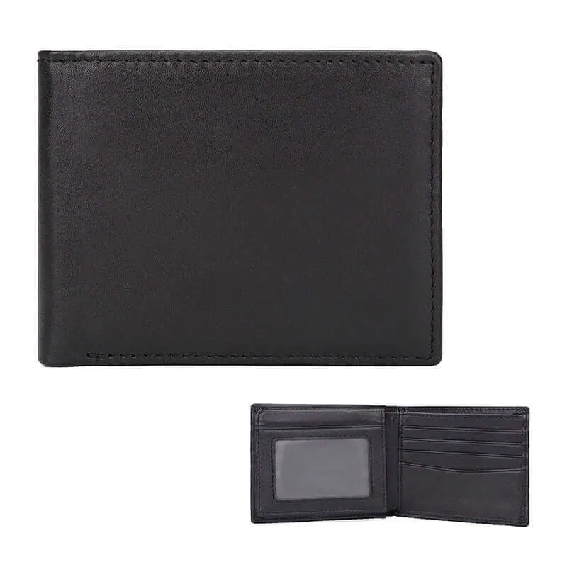 Men's Classic Bifold Horizontal Leather Wallet NZ