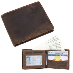 Men's Classic Bifold Horizontal Leather Wallet NZ