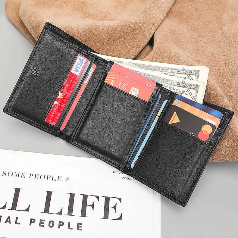 Men's Leather Wallets NZ – Genuine RFID Tri-Fold Wallet