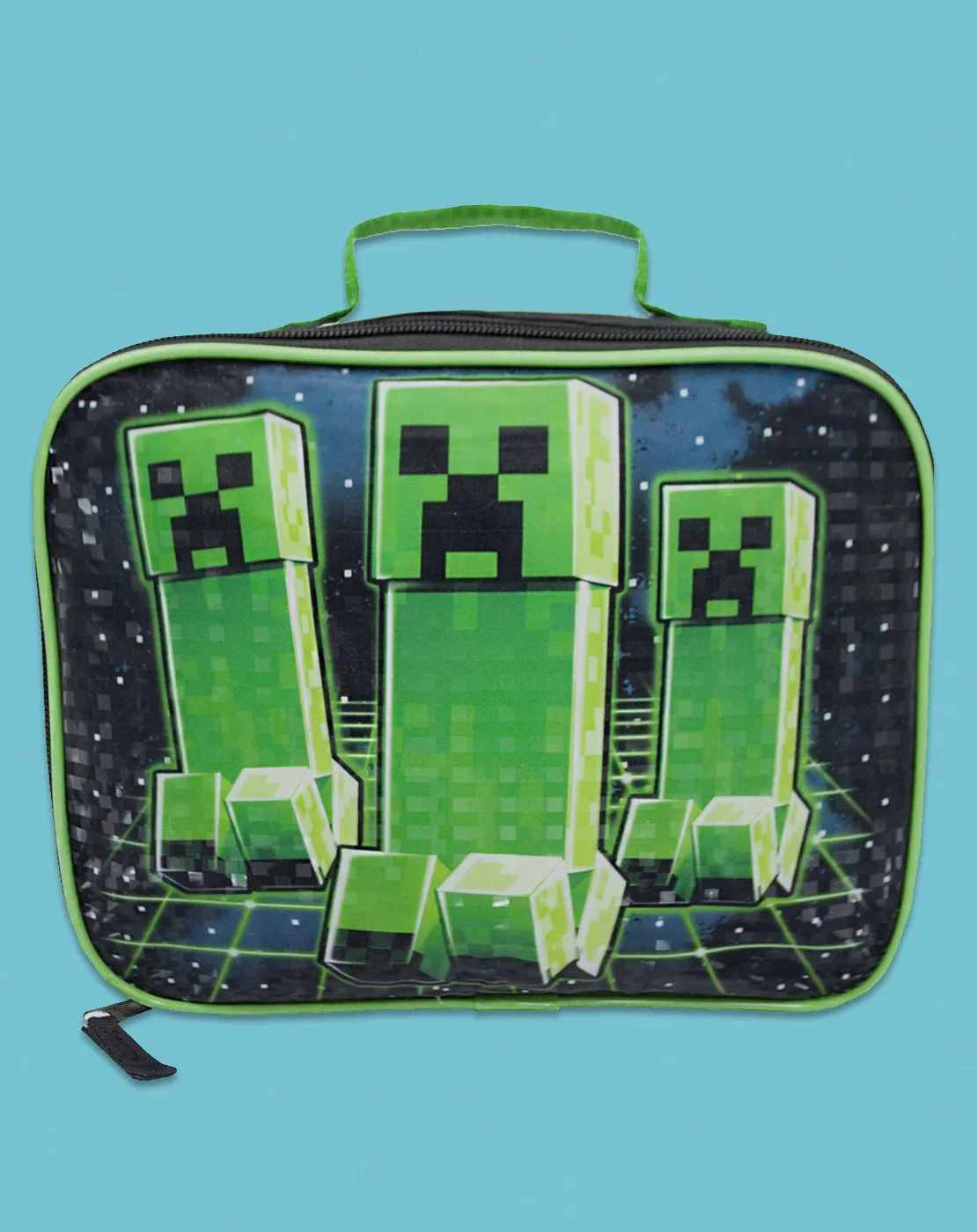 Minecraft Creeper Kids/Boys Lunch Box School Food Container Children's Bag