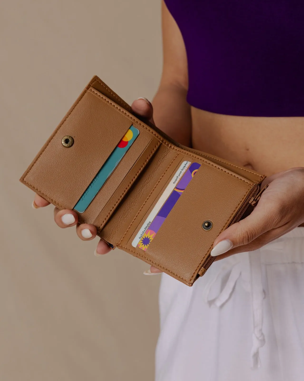 Mini Wallet Havane x Beige