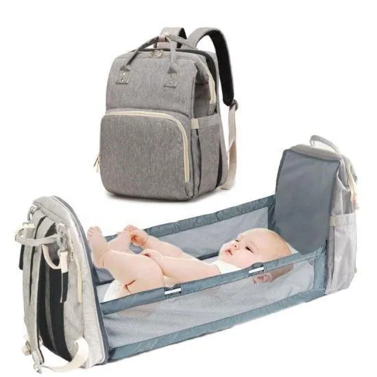 Portable Foldable Baby Bed Backpack Bag - Assorted Colours