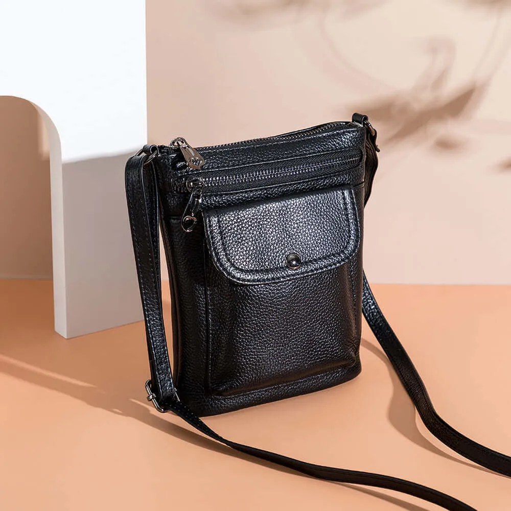 Practical Leather Small Shoulder Crossbody Bag