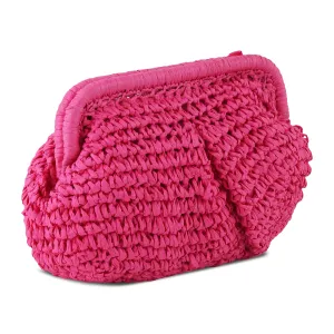 RAFIA- PINK CLUTCH BAG