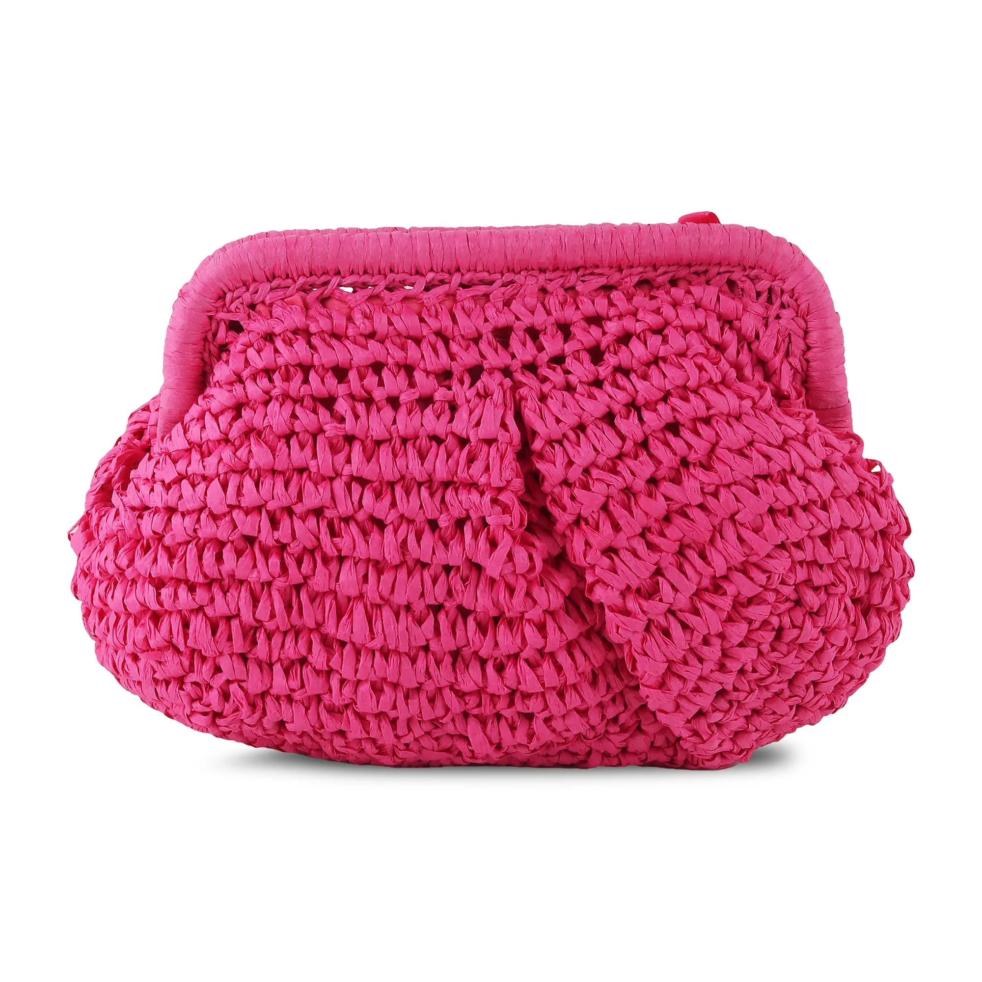 RAFIA- PINK CLUTCH BAG