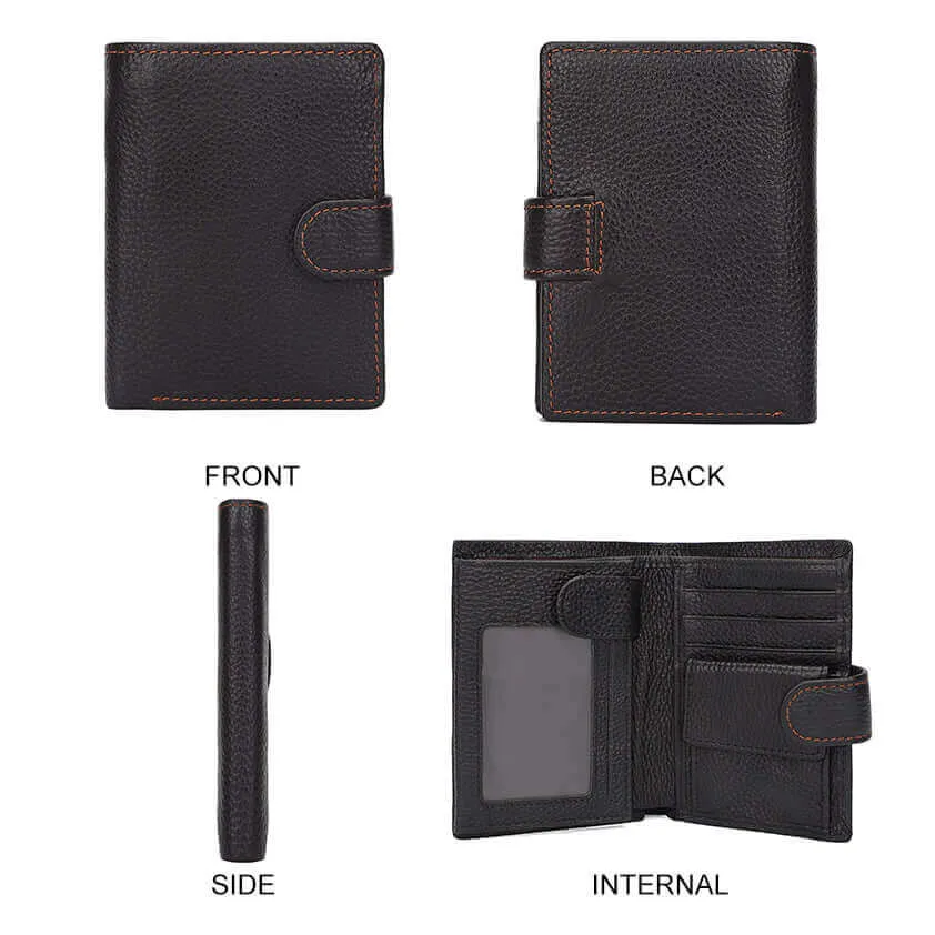 RFID Tri-fold Leather Wallet for Men