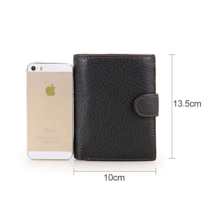 RFID Tri-fold Leather Wallet for Men