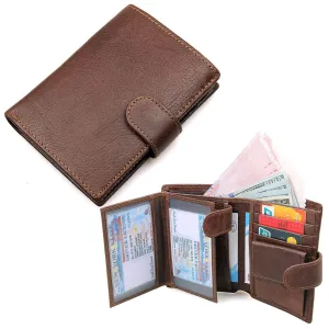 RFID Tri-fold Leather Wallet for Men