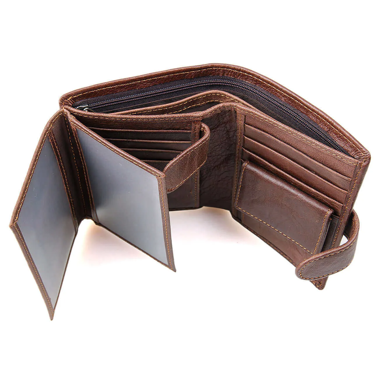 RFID Tri-fold Leather Wallet for Men