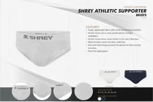 SHREY ATHLETIC SUPPORTERS BRIEF Navy