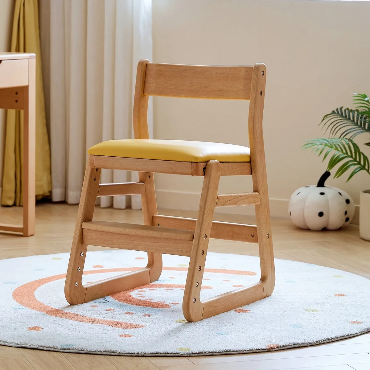 Solid Wood Adjustable Kids Chair