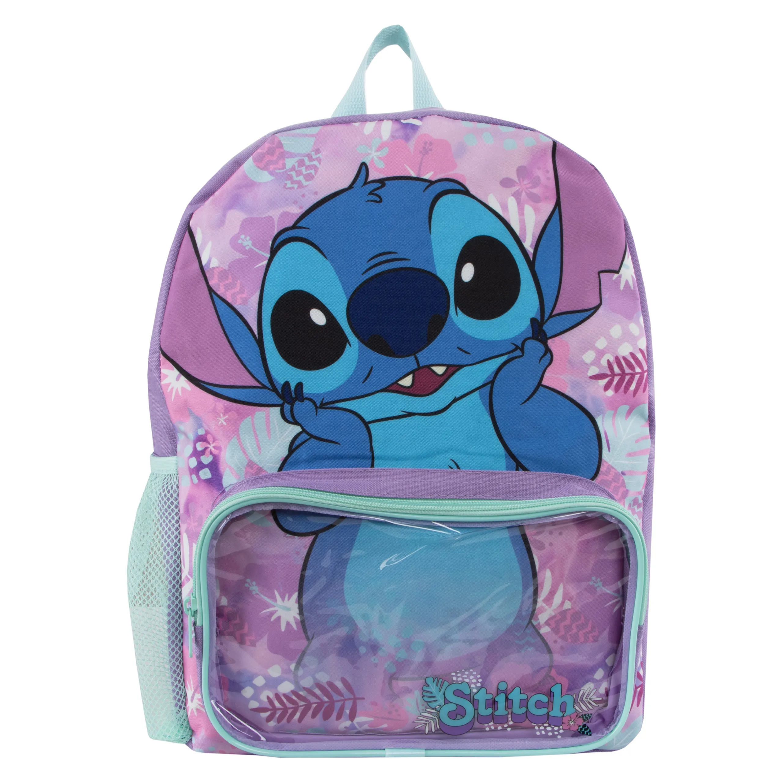 Stitch Floral Backpack, Purse and Keyring Set