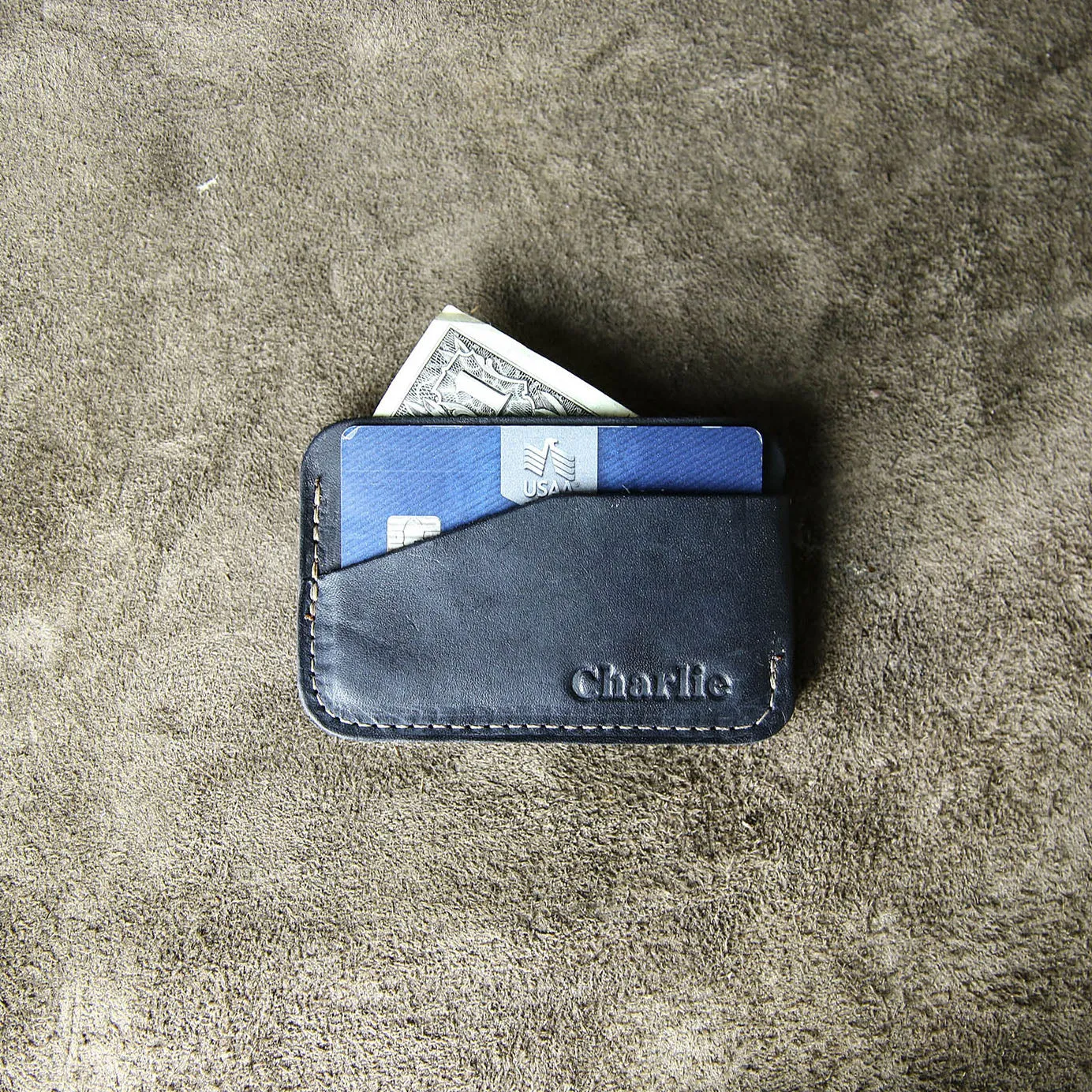 The Charleston Personalized Fine Leather Triple Sleeve Front Pocket Wallet