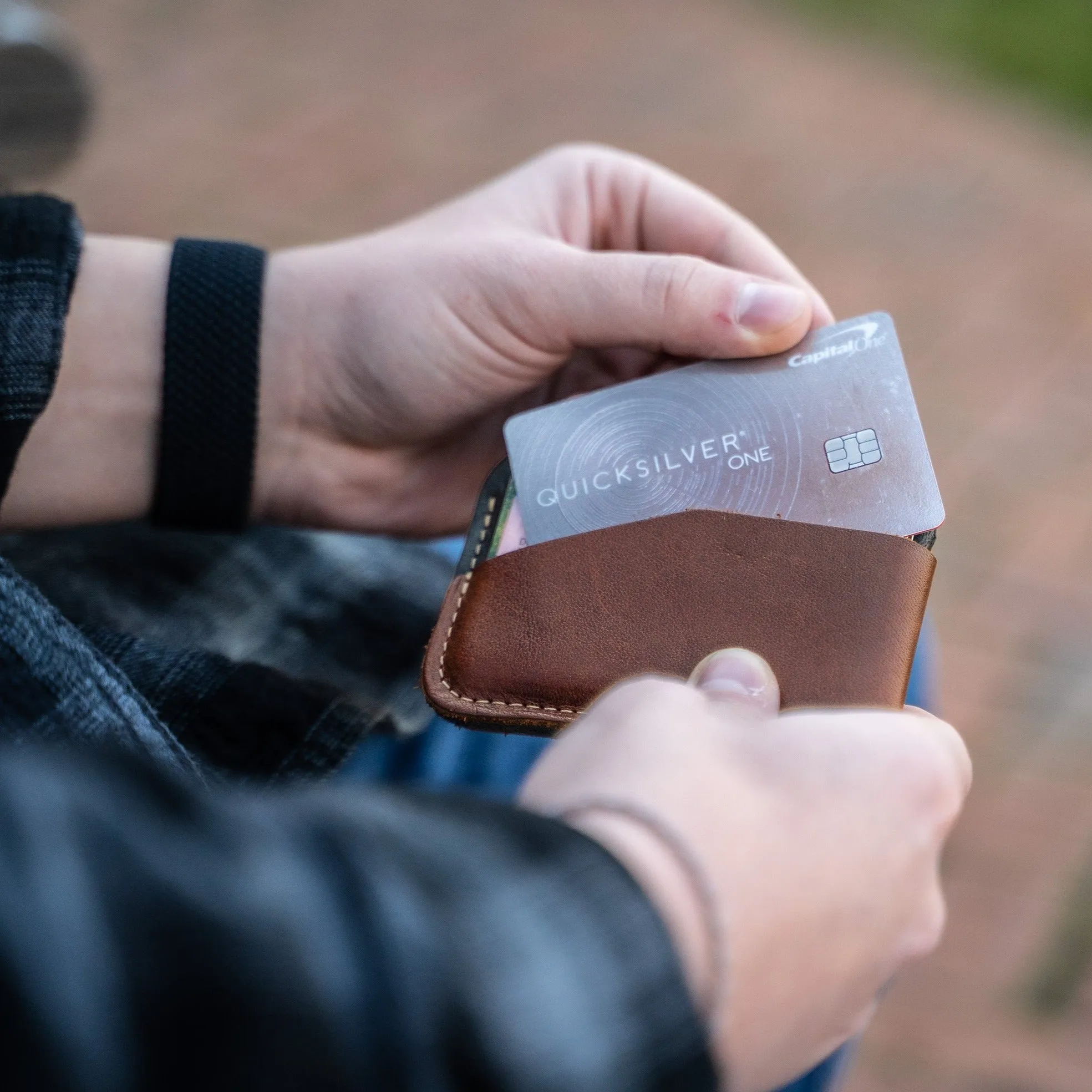 The Charleston Personalized Fine Leather Triple Sleeve Front Pocket Wallet