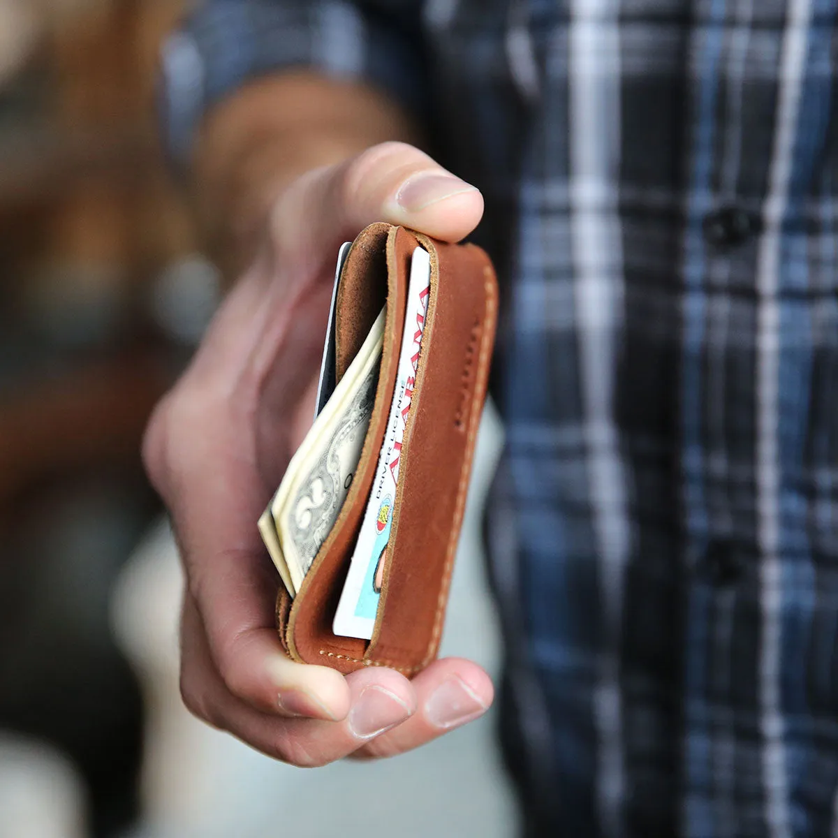 The Charleston Personalized Fine Leather Triple Sleeve Front Pocket Wallet