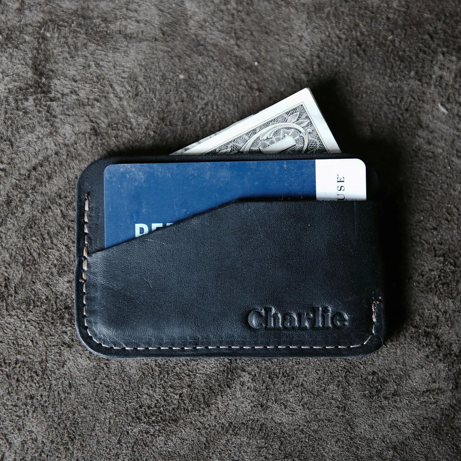 The Charleston Personalized Fine Leather Triple Sleeve Front Pocket Wallet